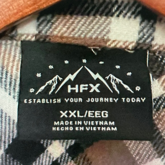 Plaid Button-Down Shirt Jacket - Brown & White - Picture 2 of 5